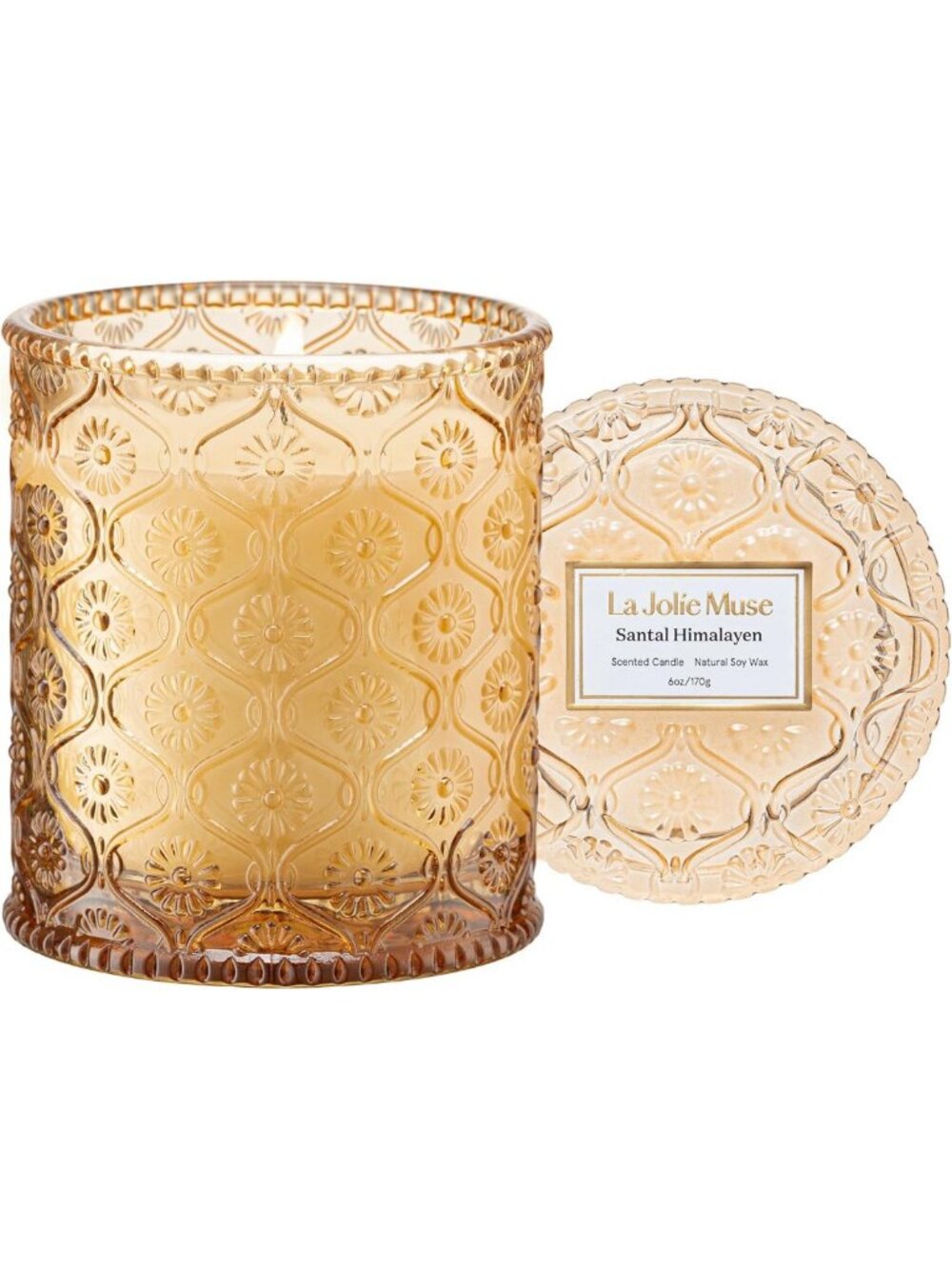 Natural Soy Santal Himalayen Scented Candle | Long-Lasting 40 Hours | Home Decor